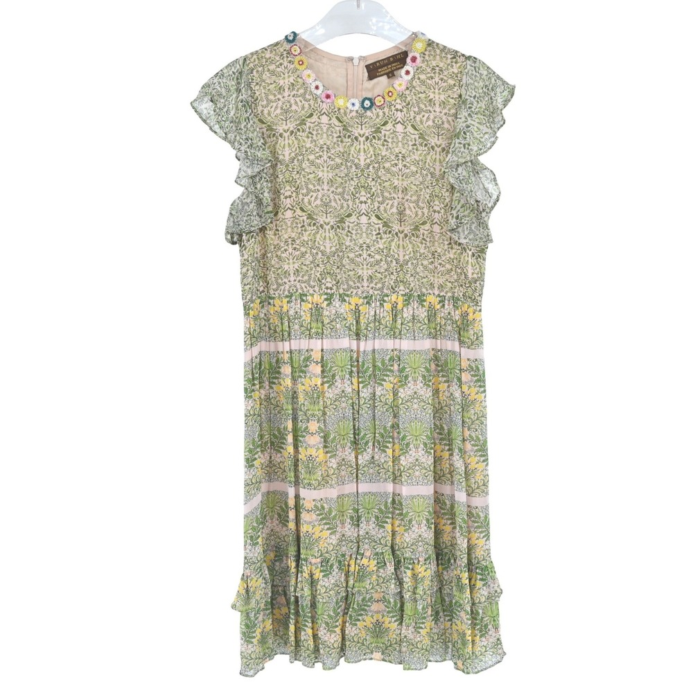 Retail $348 Anthropologie Varun Bahl Collab Garden Party Summer Wedding Dress